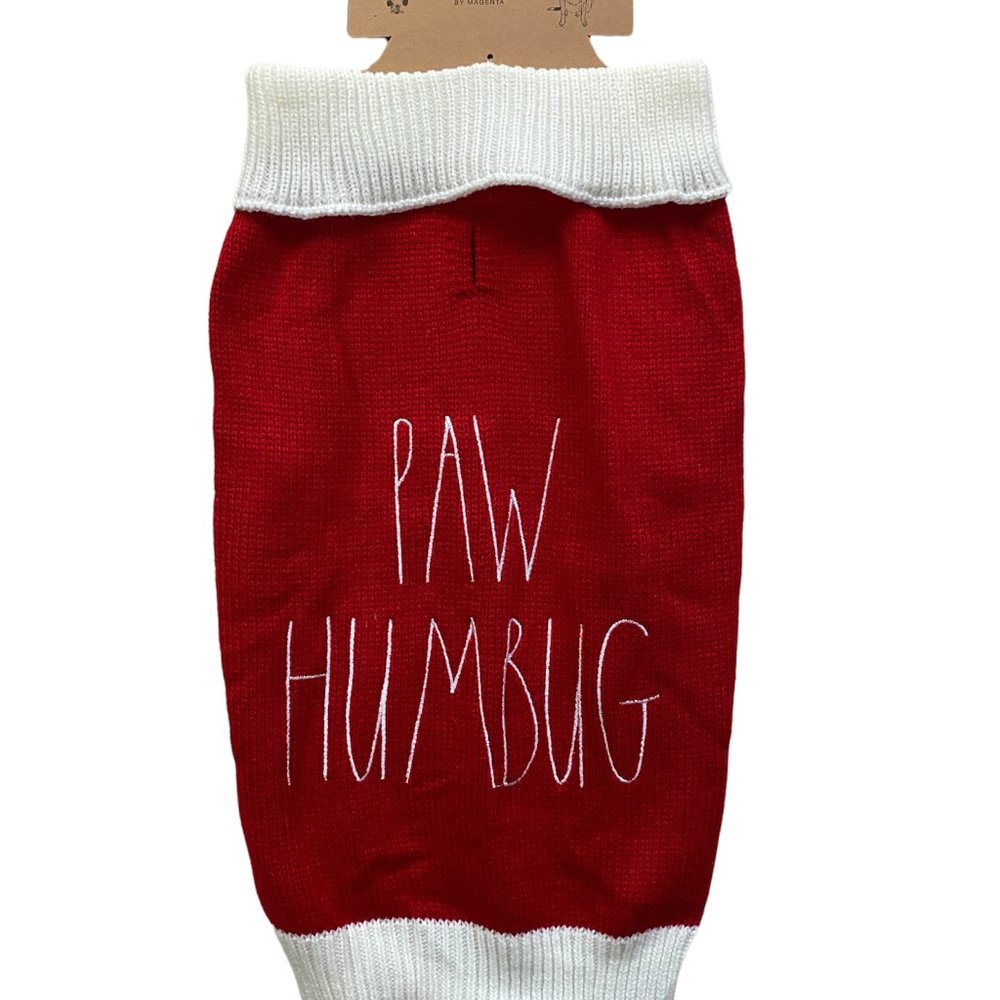 RAE DUNN Paw Humbug dog sweater Size Large